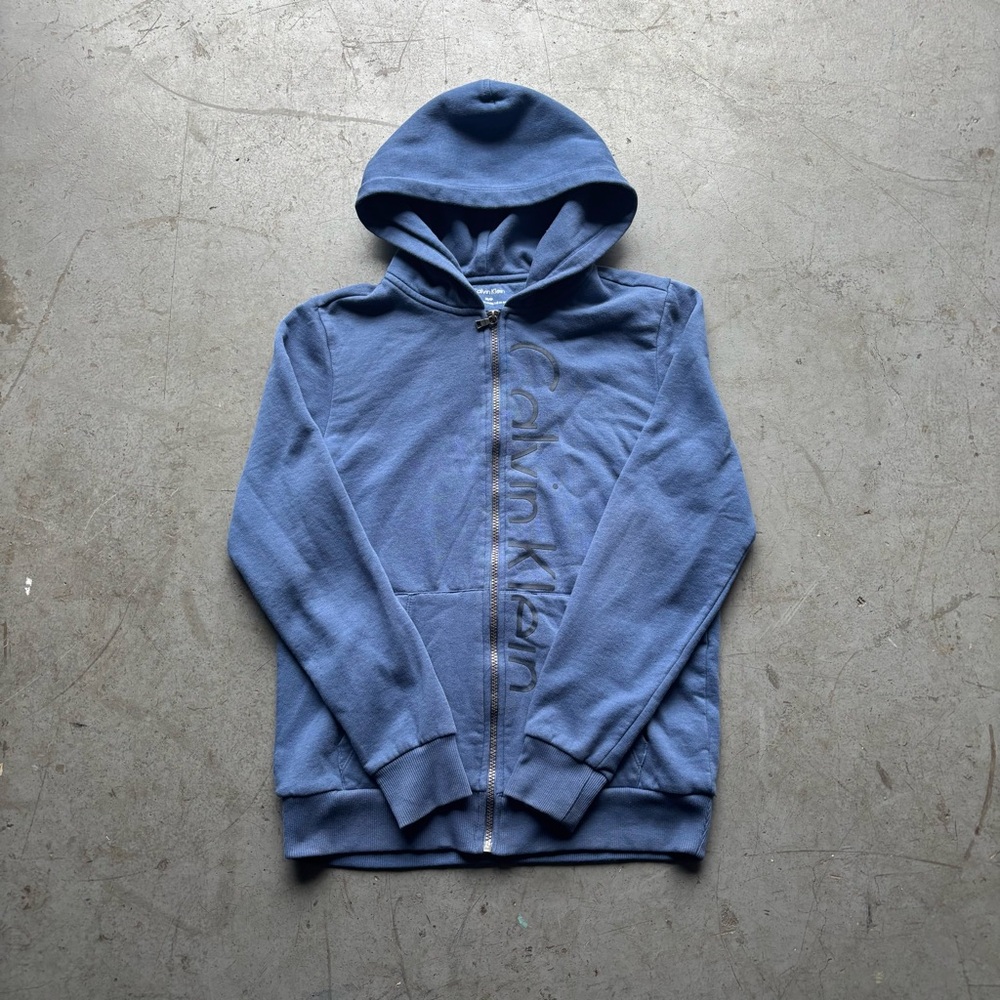Blue Calvin Klein zip-up jacket XS